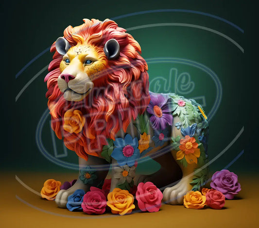 3D Safari Animals 010 Printed Pattern Vinyl