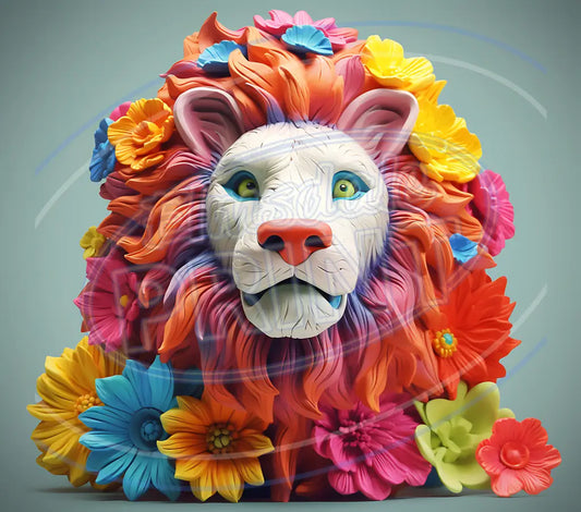 3D Safari Animals 012 Printed Pattern Vinyl