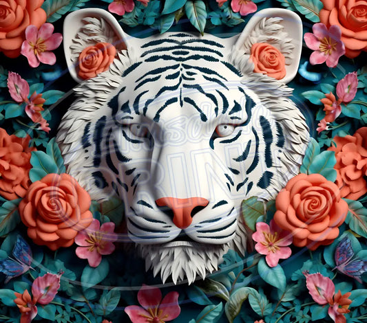 3D Safari Animals 019 Printed Pattern Vinyl