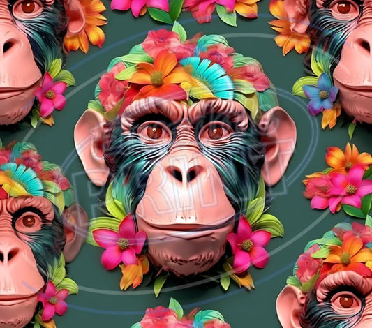 3D Safari Animals 022 Printed Pattern Vinyl