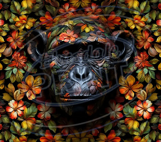 3D Safari Animals 023 Printed Pattern Vinyl