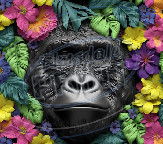 3D Safari Animals 027 Printed Pattern Vinyl