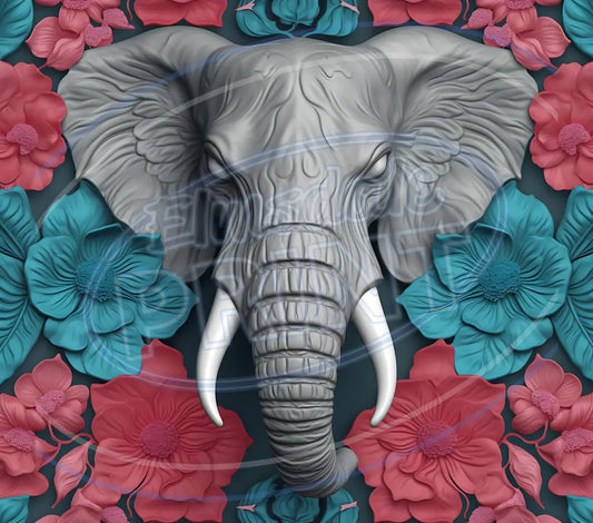 3D Safari Animals 030 Printed Pattern Vinyl