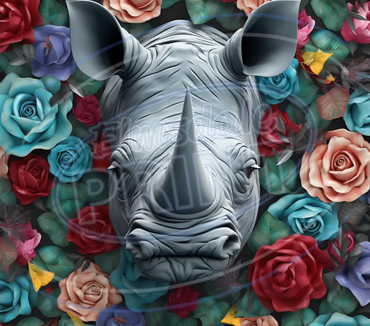 3D Safari Animals 034 Printed Pattern Vinyl