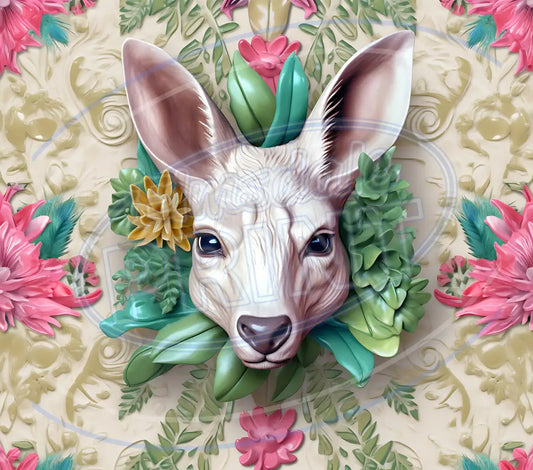 3D Safari Animals 036 Printed Pattern Vinyl