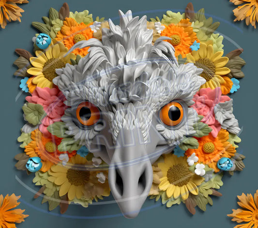 3D Safari Animals 041 Printed Pattern Vinyl