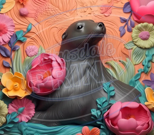 3D Sea Creatures 005 Printed Pattern Vinyl