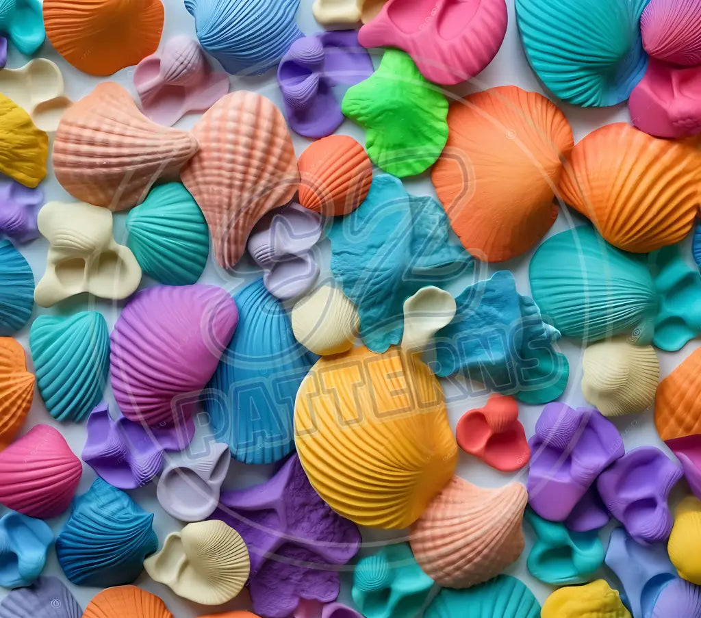 3D Seashells 015 Printed Pattern Vinyl