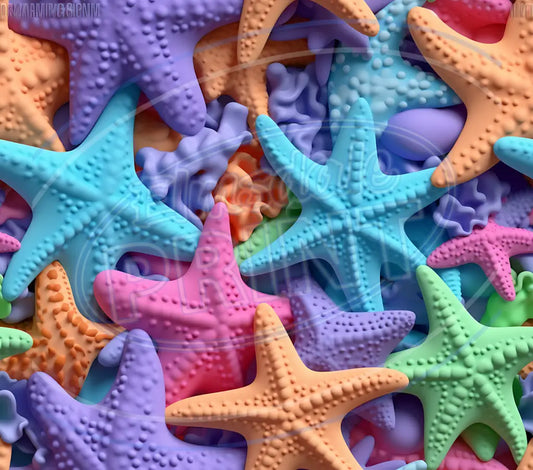 3D Starfish 012 Printed Pattern Vinyl
