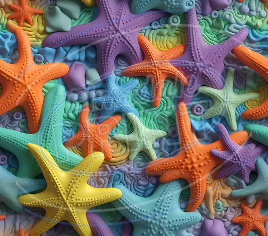 3D Starfish 014 Printed Pattern Vinyl