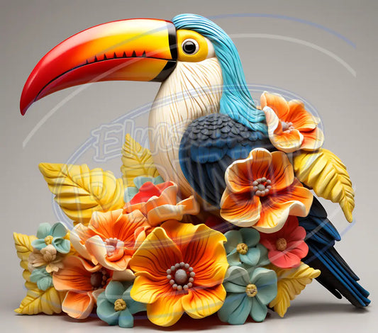 3D Toucans 013 Printed Pattern Vinyl