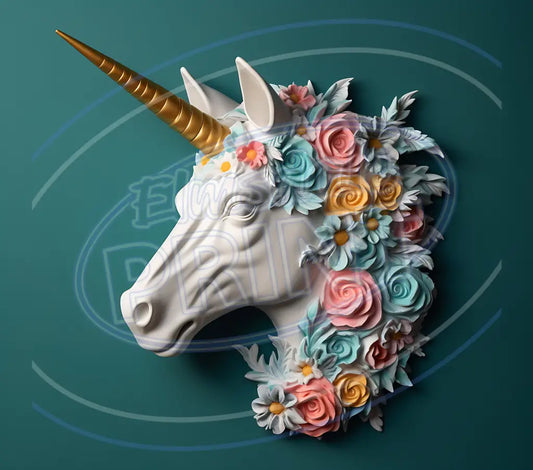3D Unicorns 003 Printed Pattern Vinyl