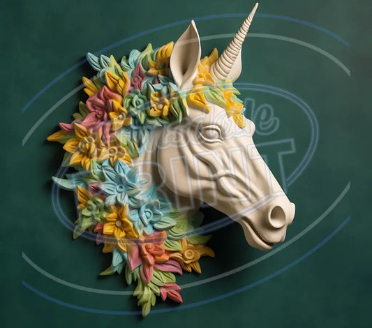 3D Unicorns 010 Printed Pattern Vinyl