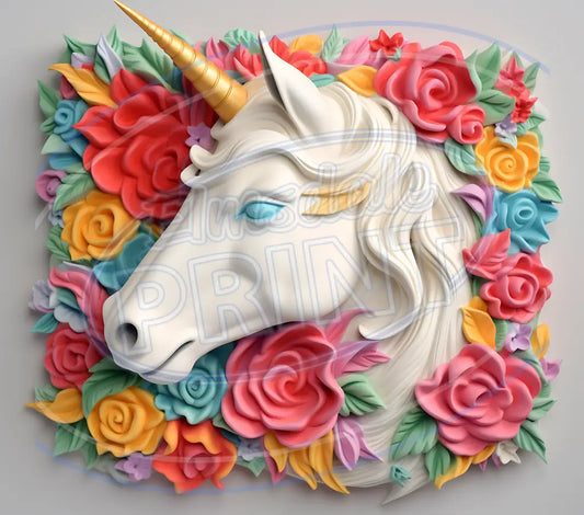 3D Unicorns 016 Printed Pattern Vinyl