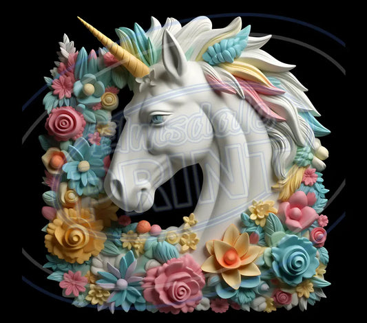 3D Unicorns 017 Printed Pattern Vinyl