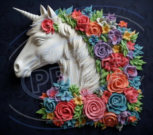 3D Unicorns 019 Printed Pattern Vinyl