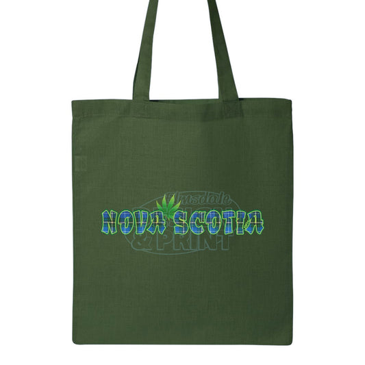 Nova Scotia Tartan Leaf: Tote Bags