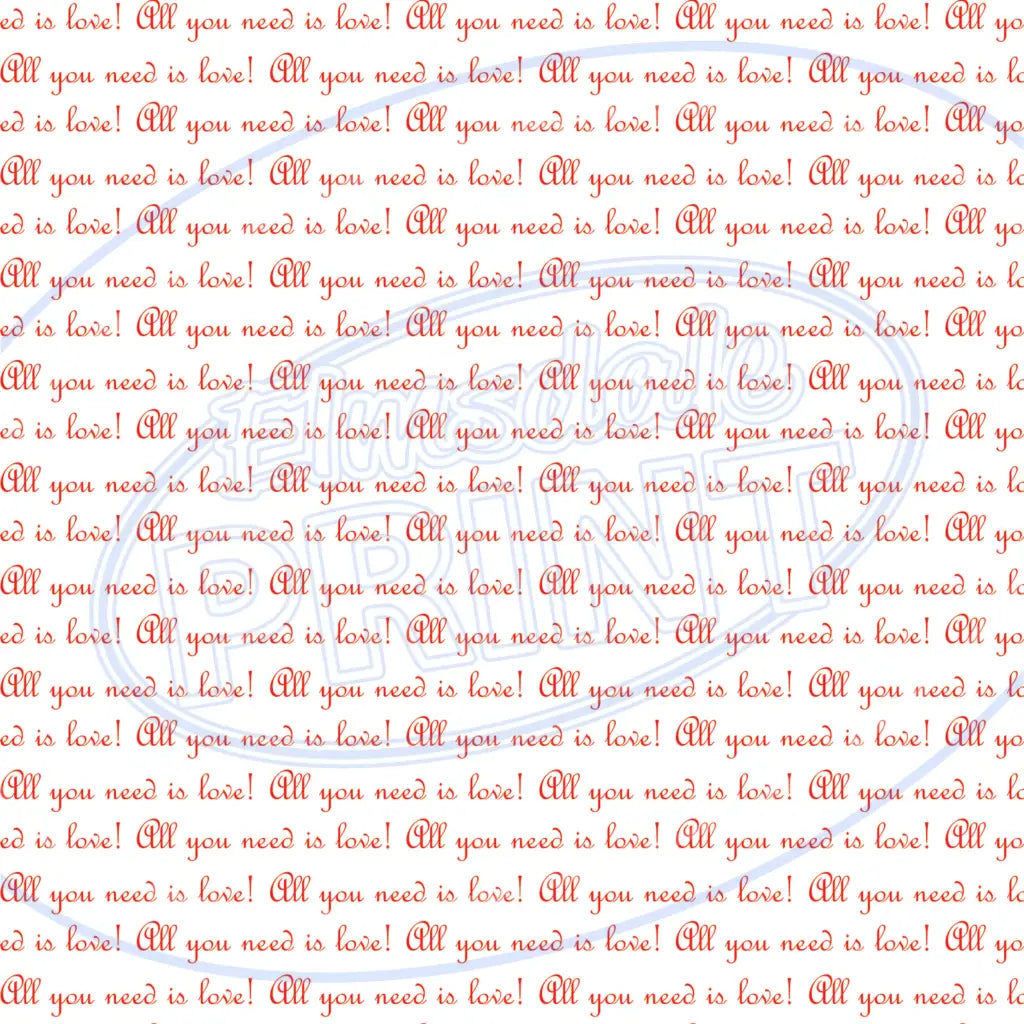 All You Need Is Love 008 Printed Pattern Vinyl