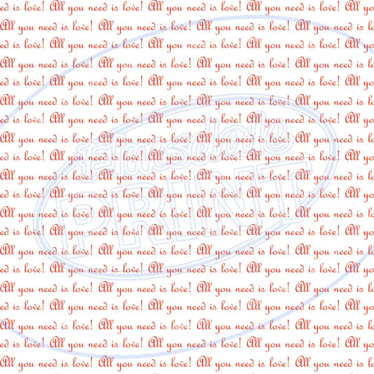 All You Need Is Love 008 Printed Pattern Vinyl