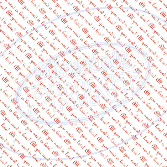All You Need Is Love 009 Printed Pattern Vinyl