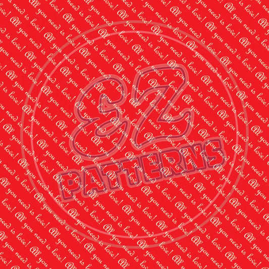 All You Need Is Love 010 Printed Pattern Vinyl