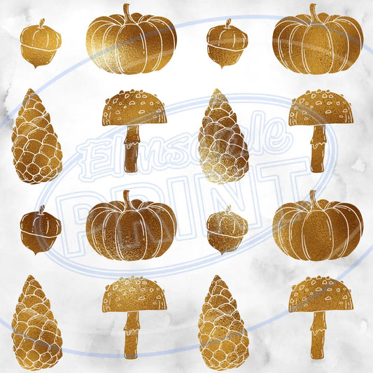 Autumn Gold 014 Printed Pattern Vinyl