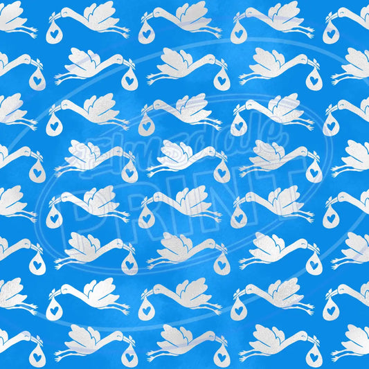 Baby Blue 015 Printed Pattern Vinyl