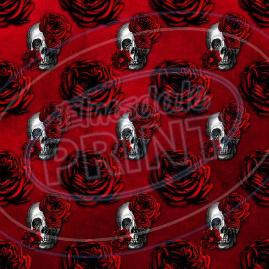 Blood Red 001 Printed Pattern Vinyl