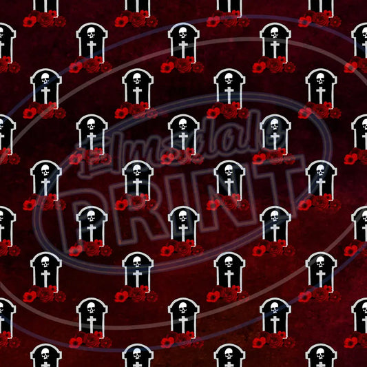 Blood Red 004 Printed Pattern Vinyl