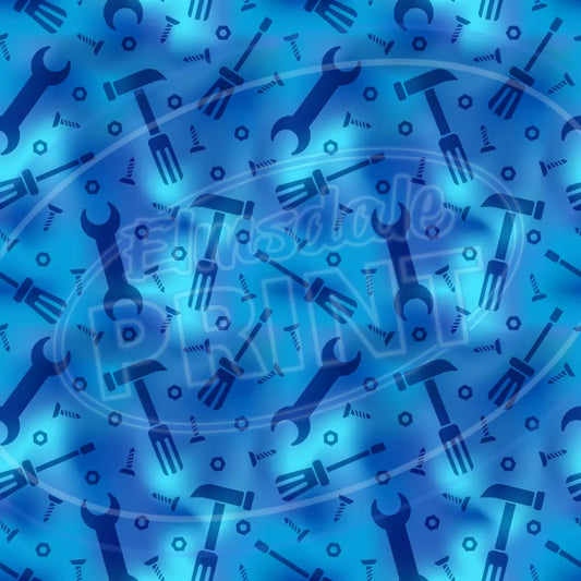 Blue Gold Dad 006 Printed Pattern Vinyl