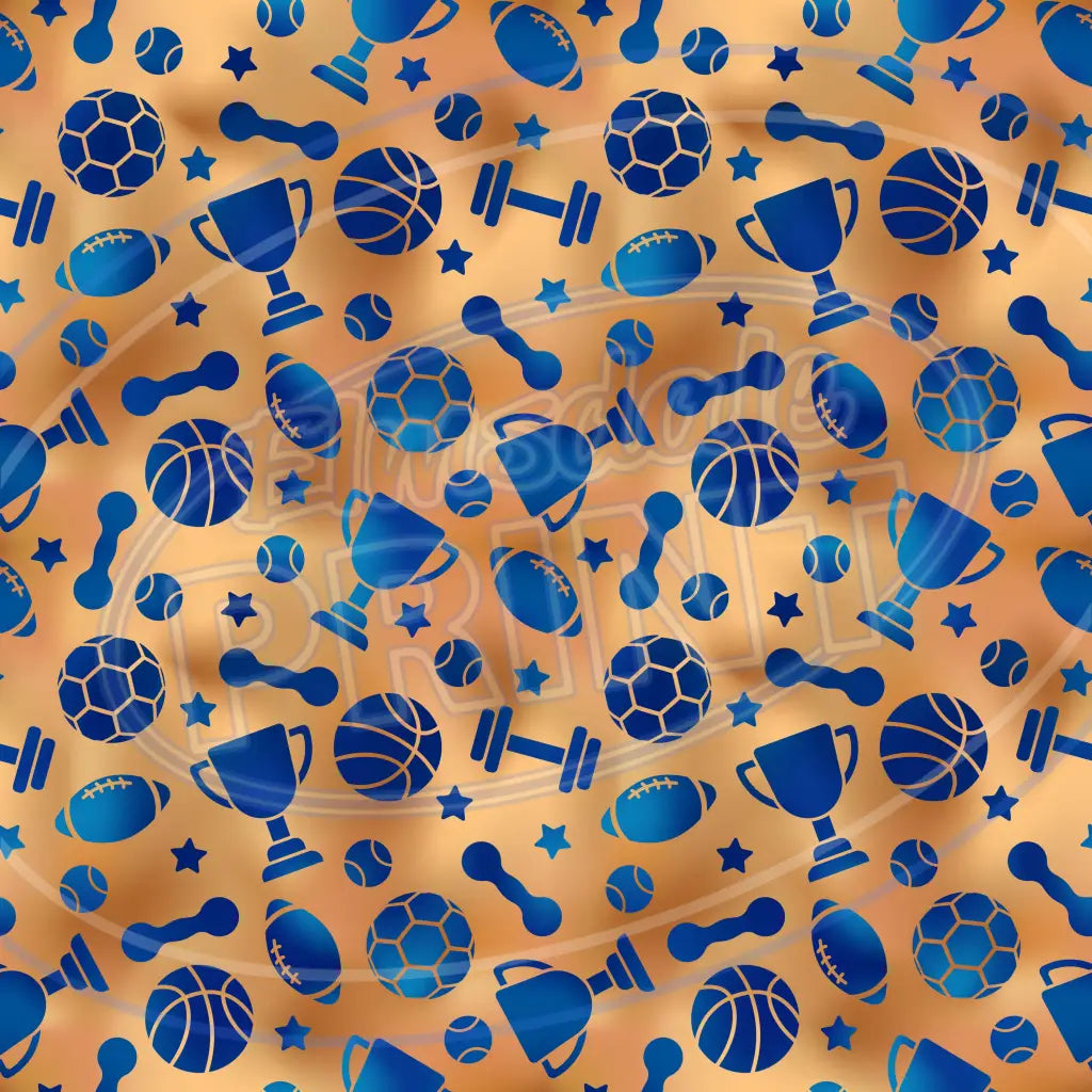 Blue Gold Dad 007 Printed Pattern Vinyl