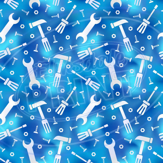 Blue Gold Dad 008 Printed Pattern Vinyl