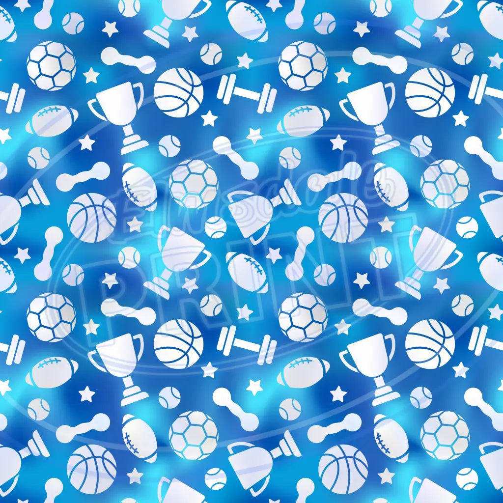 Blue Gold Dad 009 Printed Pattern Vinyl