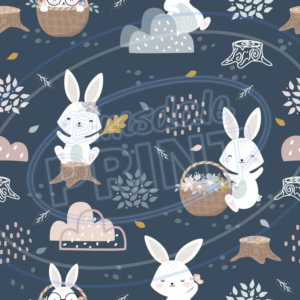 Boho Bunny 001 Printed Pattern Vinyl