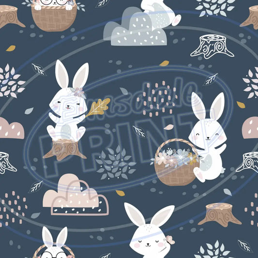 Boho Bunny 001 Printed Pattern Vinyl