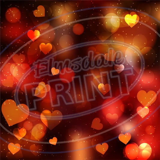 Bokeh Hearts 004 Printed Pattern Vinyl