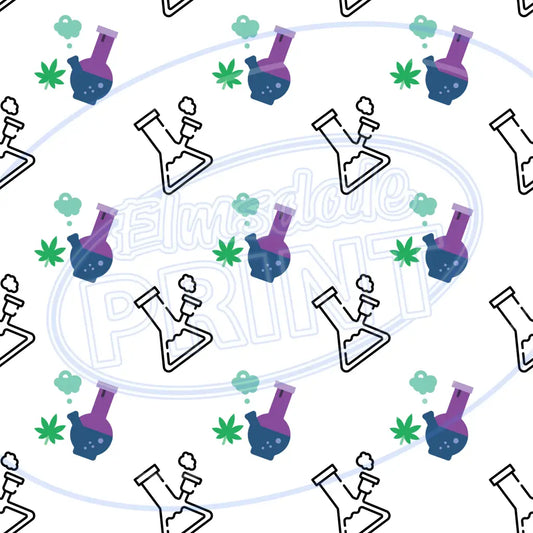 Bong Sesh 004 Printed Pattern Vinyl