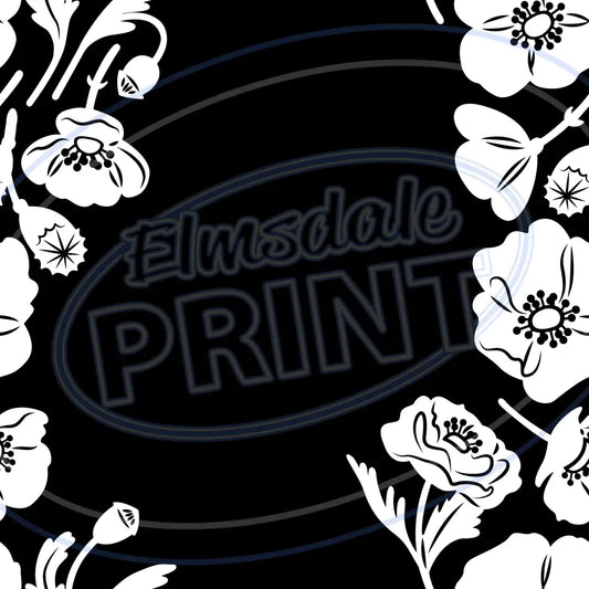 British Poppies 007 Printed Pattern Vinyl