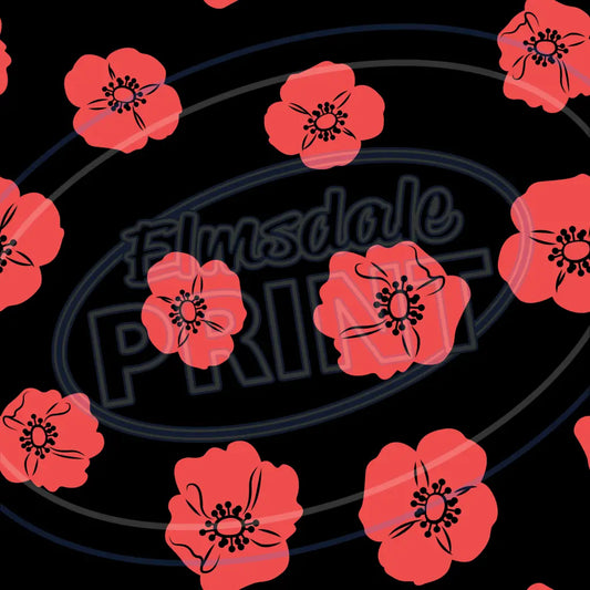British Poppies 015 Printed Pattern Vinyl