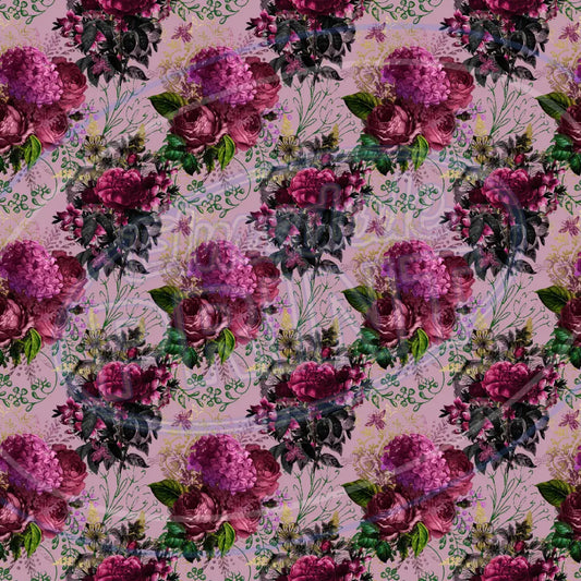 Burgundy Bees 009 Printed Pattern Vinyl