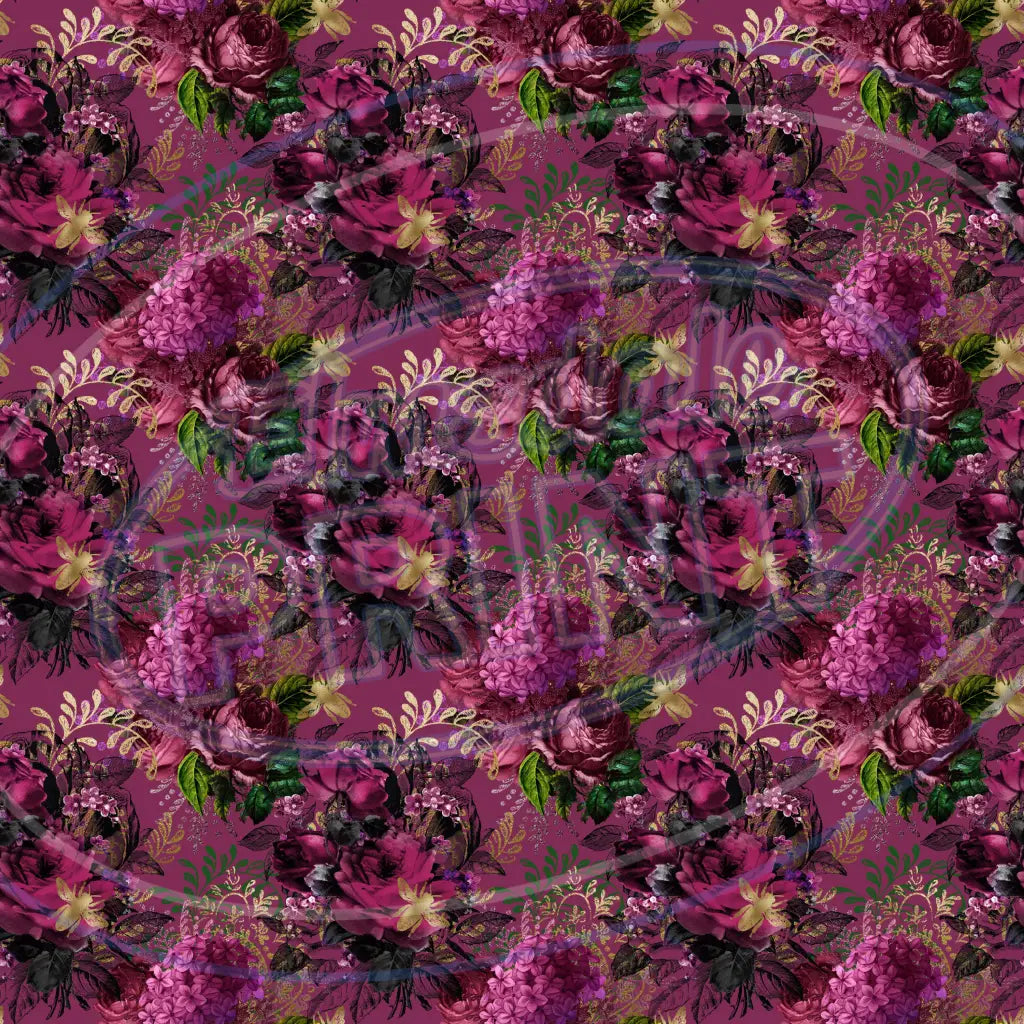 Burgundy Bees 010 Printed Pattern Vinyl
