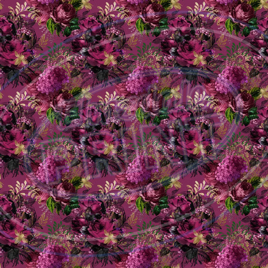 Burgundy Bees 010 Printed Pattern Vinyl