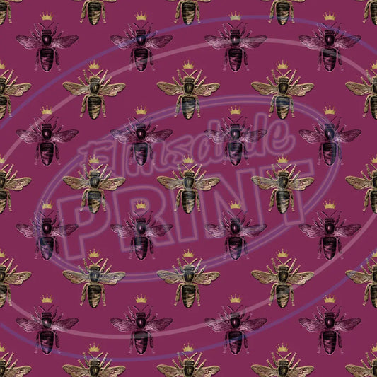 Burgundy Bees 012 Printed Pattern Vinyl