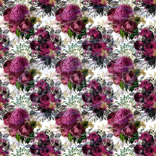 Burgundy Bees 017 Printed Pattern Vinyl