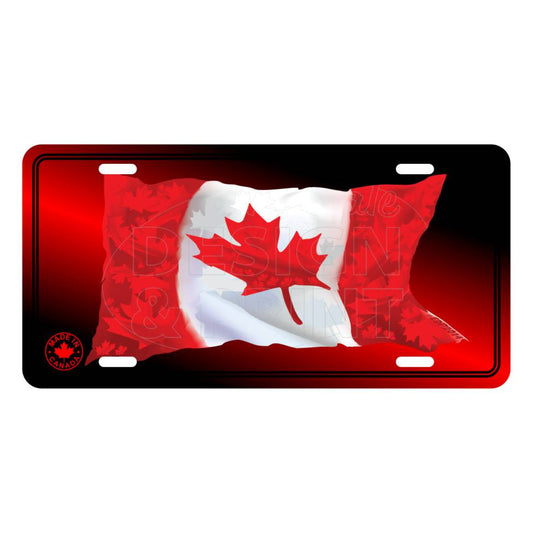 Canada Flag: License Plates - 6’’ x 12’’ Aluminum License Plate