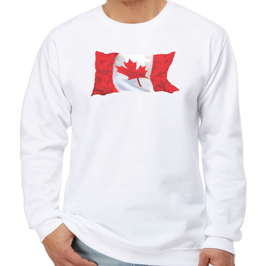 Canada Flag: Sweatshirts - White / S