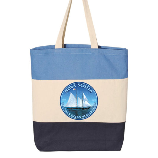 Canada’s Ocean Playground: Tote Bags - Carolina Blue/Natural/Navy
