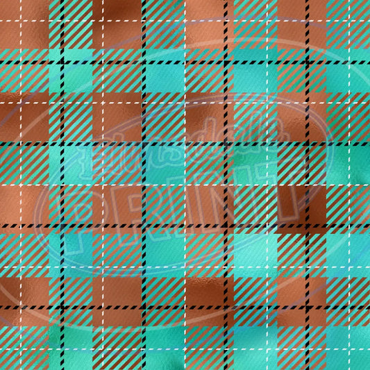 Copper Plaid 004 Printed Pattern Vinyl