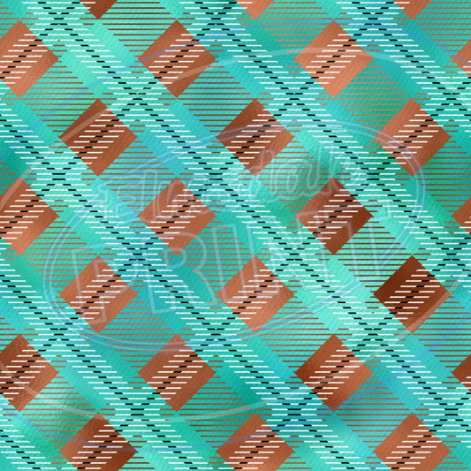 Copper Plaid 012 Printed Pattern Vinyl
