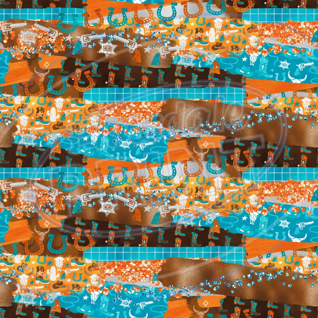 Cowboy 002 Printed Pattern Vinyl